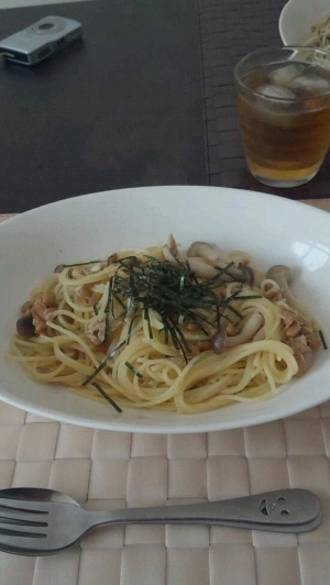 ツナと納豆のパスタ