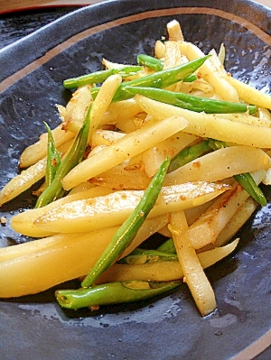 じゃが芋といんげんのシャキシャキ炒め