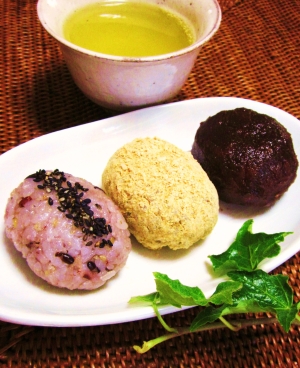 雑穀米で三色おはぎ♪