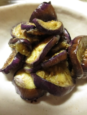 茄子の冷やしオリーブ生姜醤油