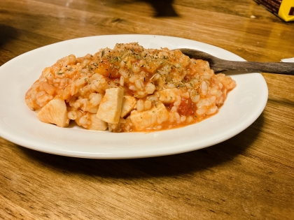 野菜ジュースで簡単♡トマトリゾット