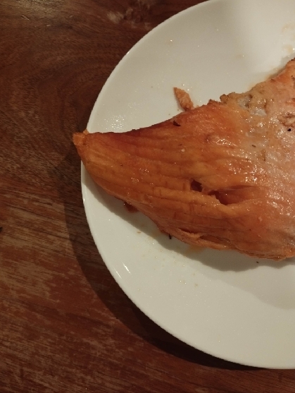 うすべったい生鮭の身あらの焼き方