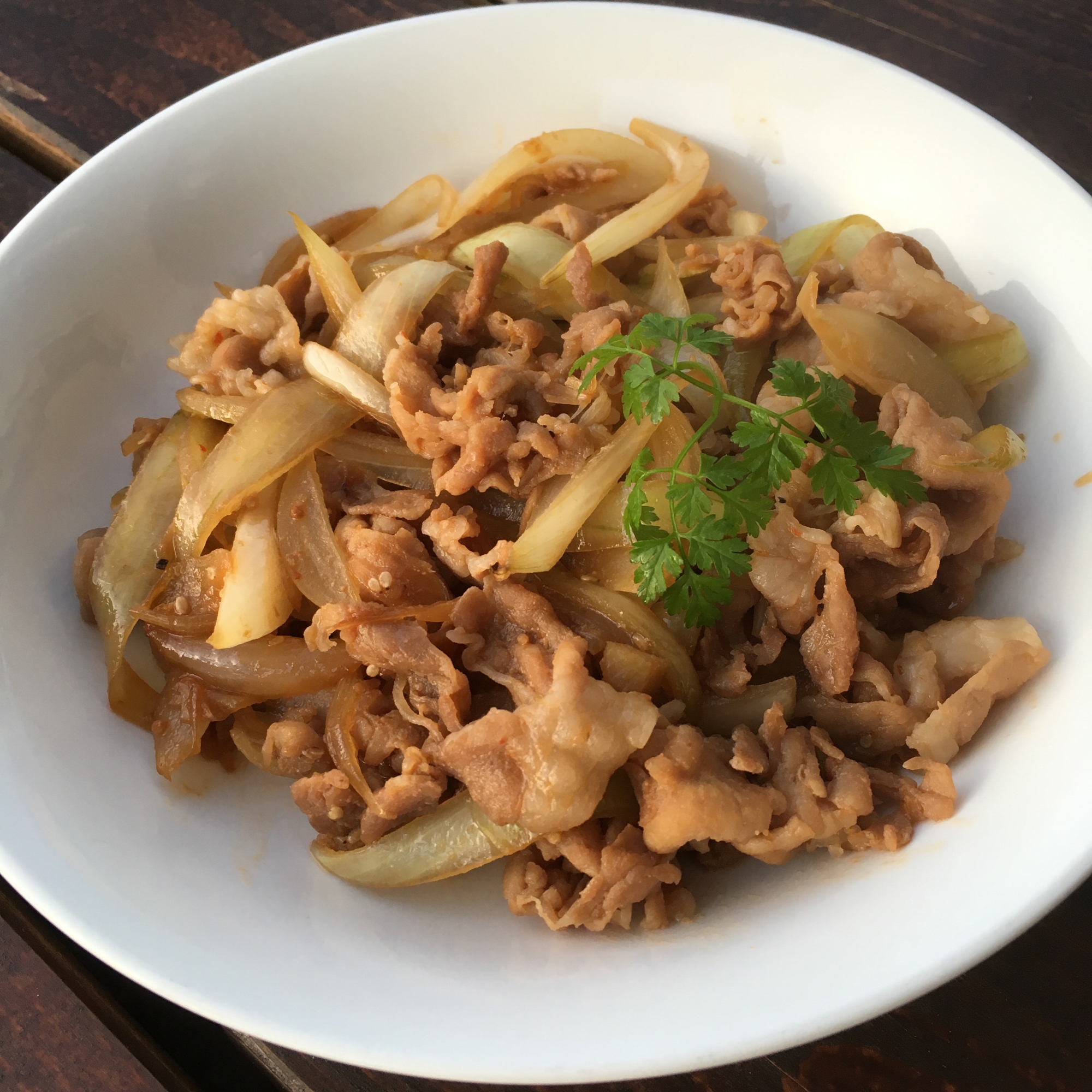 豚こま肉と玉ねぎのスタミナ炒め♪