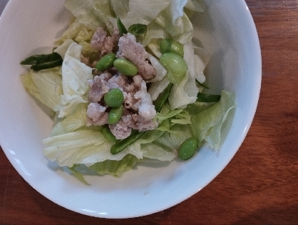 豚ひき肉とレタスのサラダ