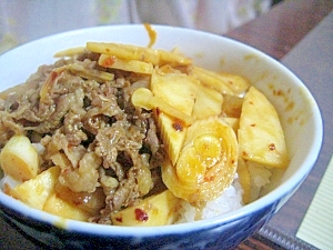 ピリ辛★筍入り牛丼