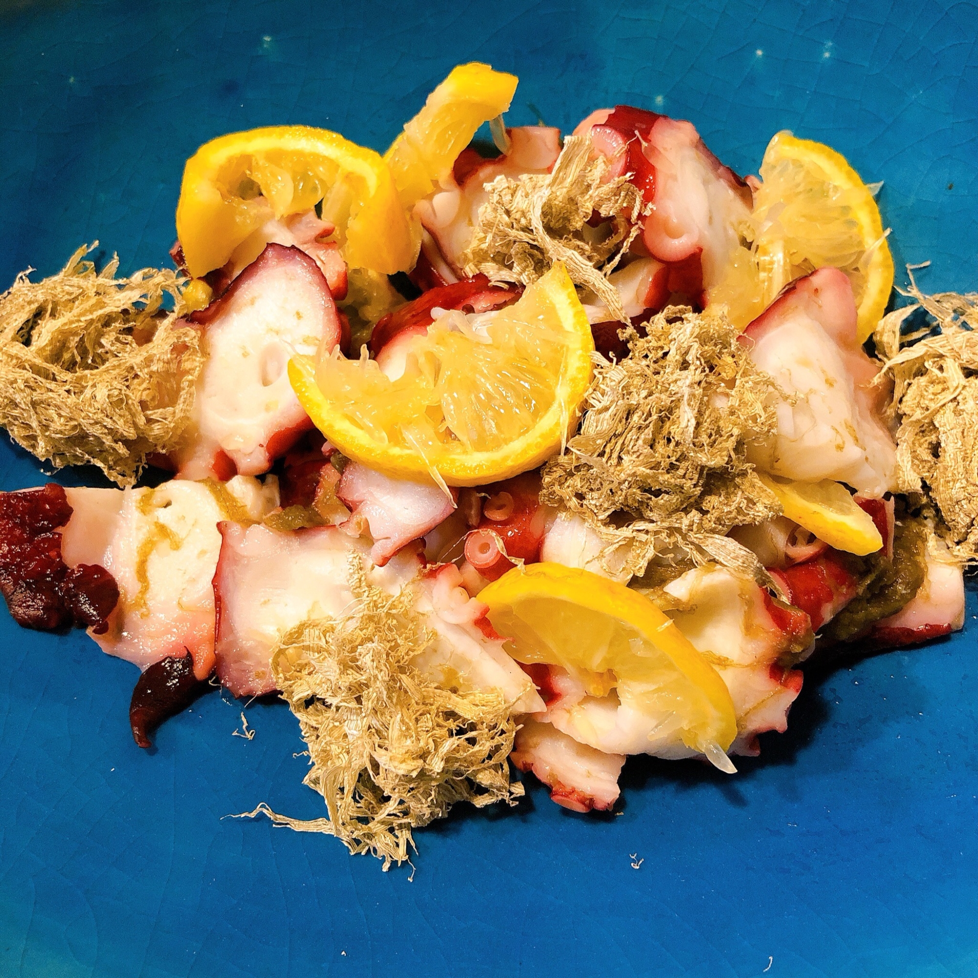 タコとレモンととろろ昆布のマリネ