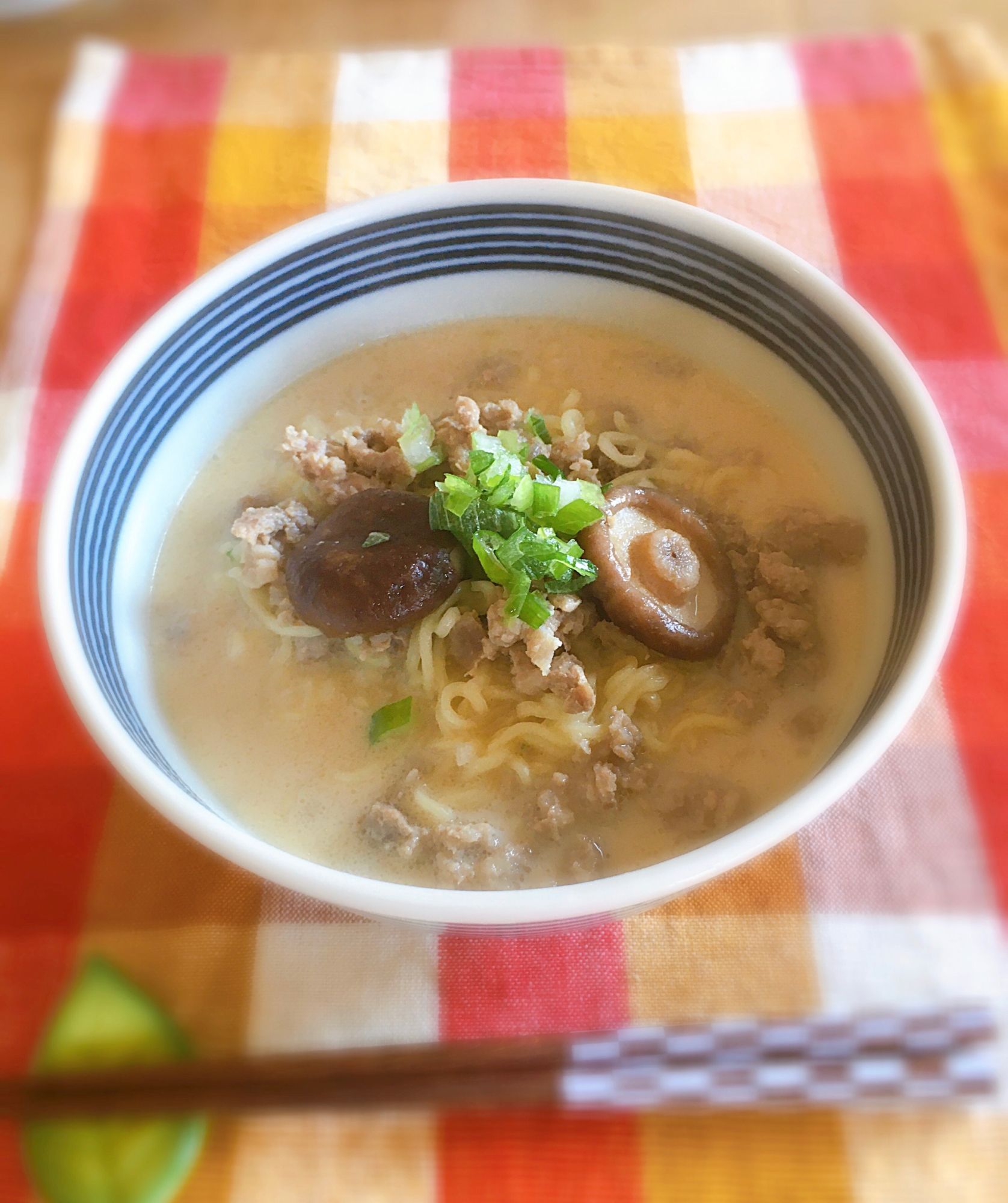 即席麺で簡単♡豆乳ラーメン♪