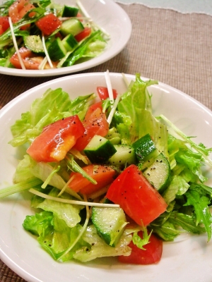 トマトドレッシングのカフェサラダ レシピ 作り方 By Nao S 楽天レシピ