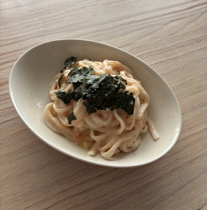 明太子のクリームうどん