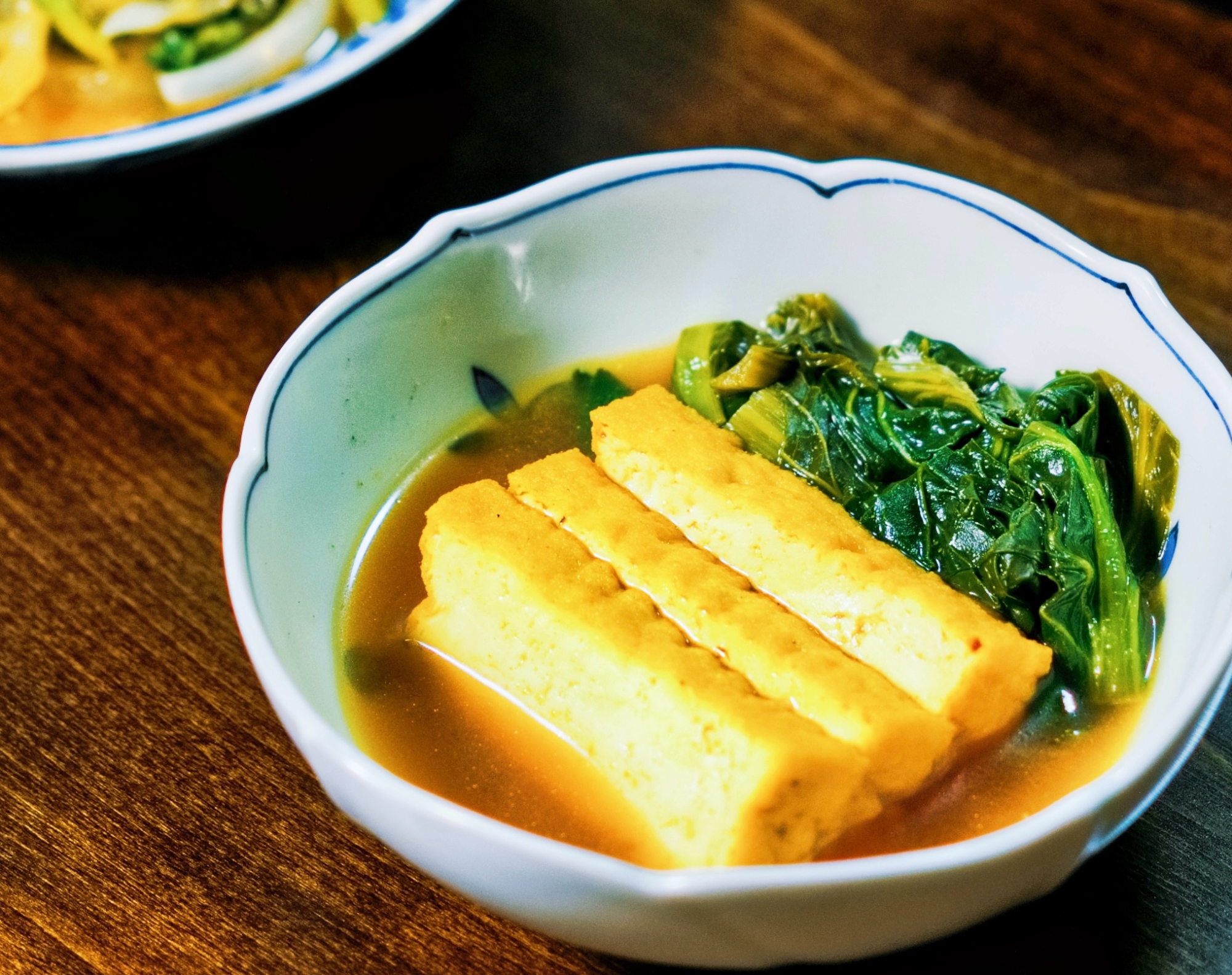 小松菜と厚揚げのカレー風味煮びたし【和食・副菜】