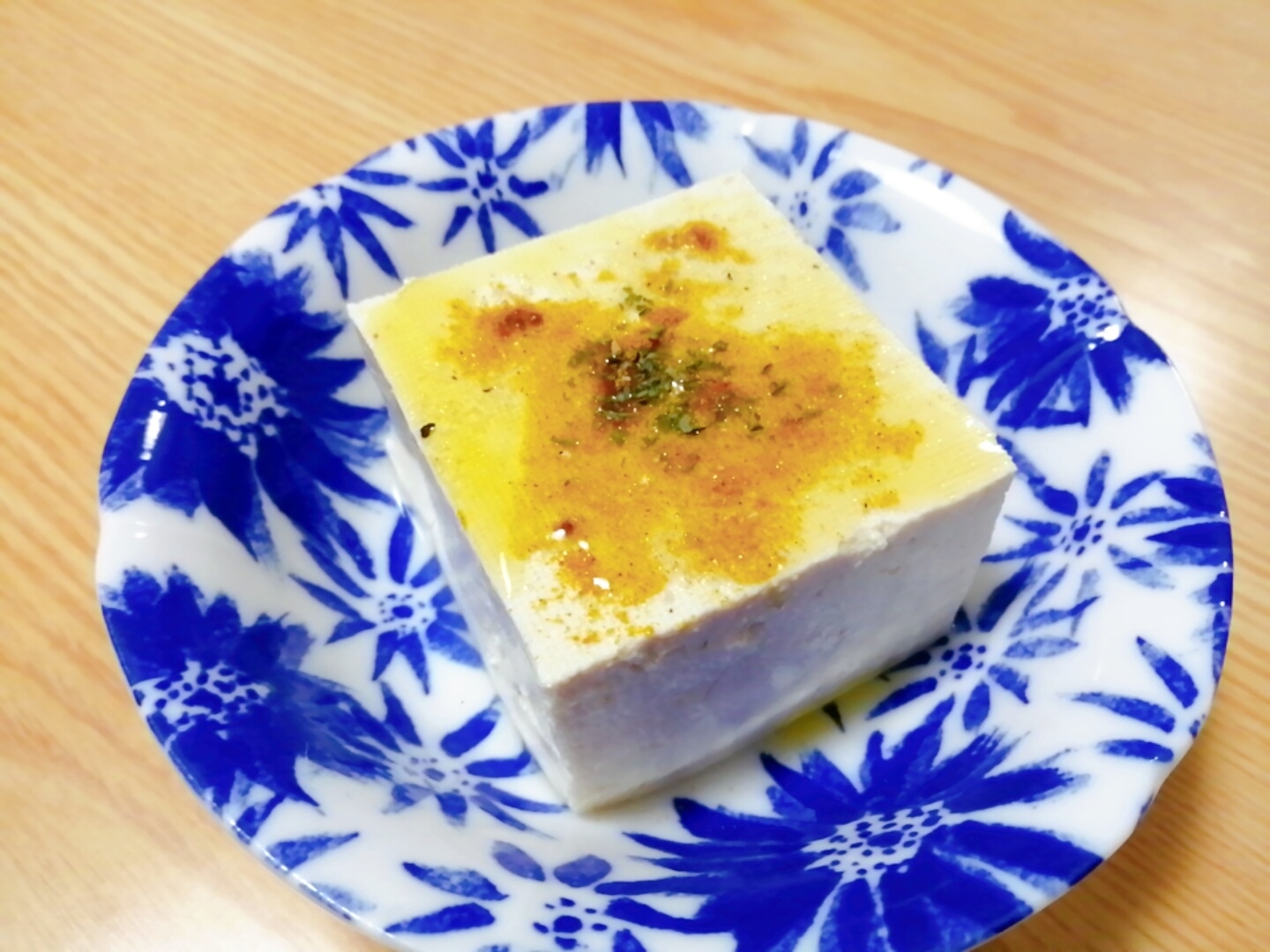 カレー風味☆オリーブオイルで冷奴