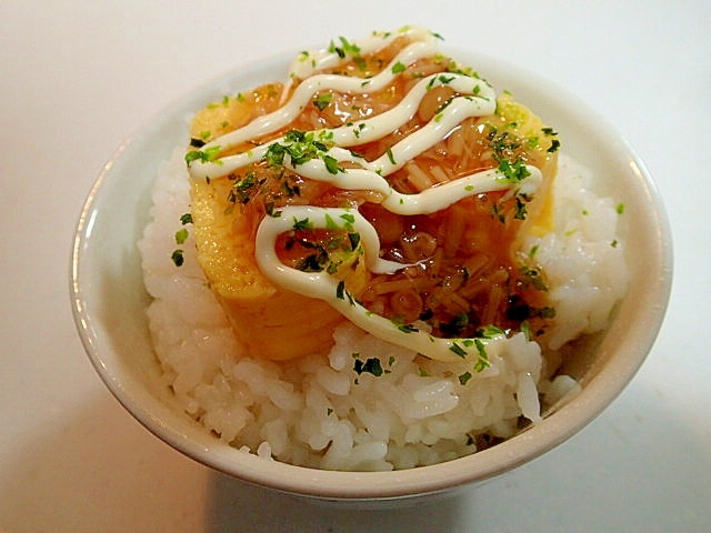 からしマヨ/青のりで　玉子焼きとなめたけのご飯