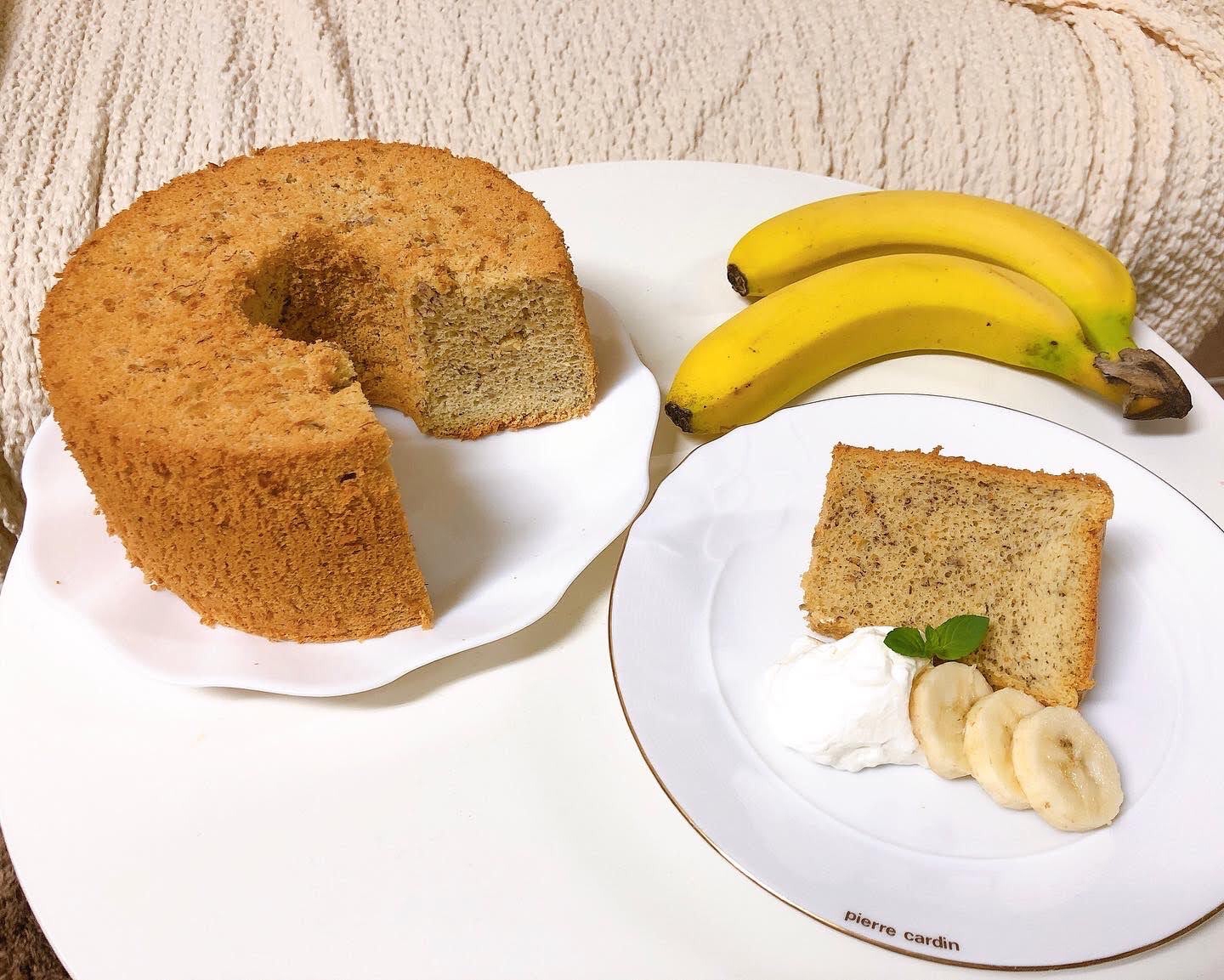 バナナの甘い香り漂う 絶品バナナシフォンケーキ レシピ 作り方 By Cookin Style 楽天レシピ