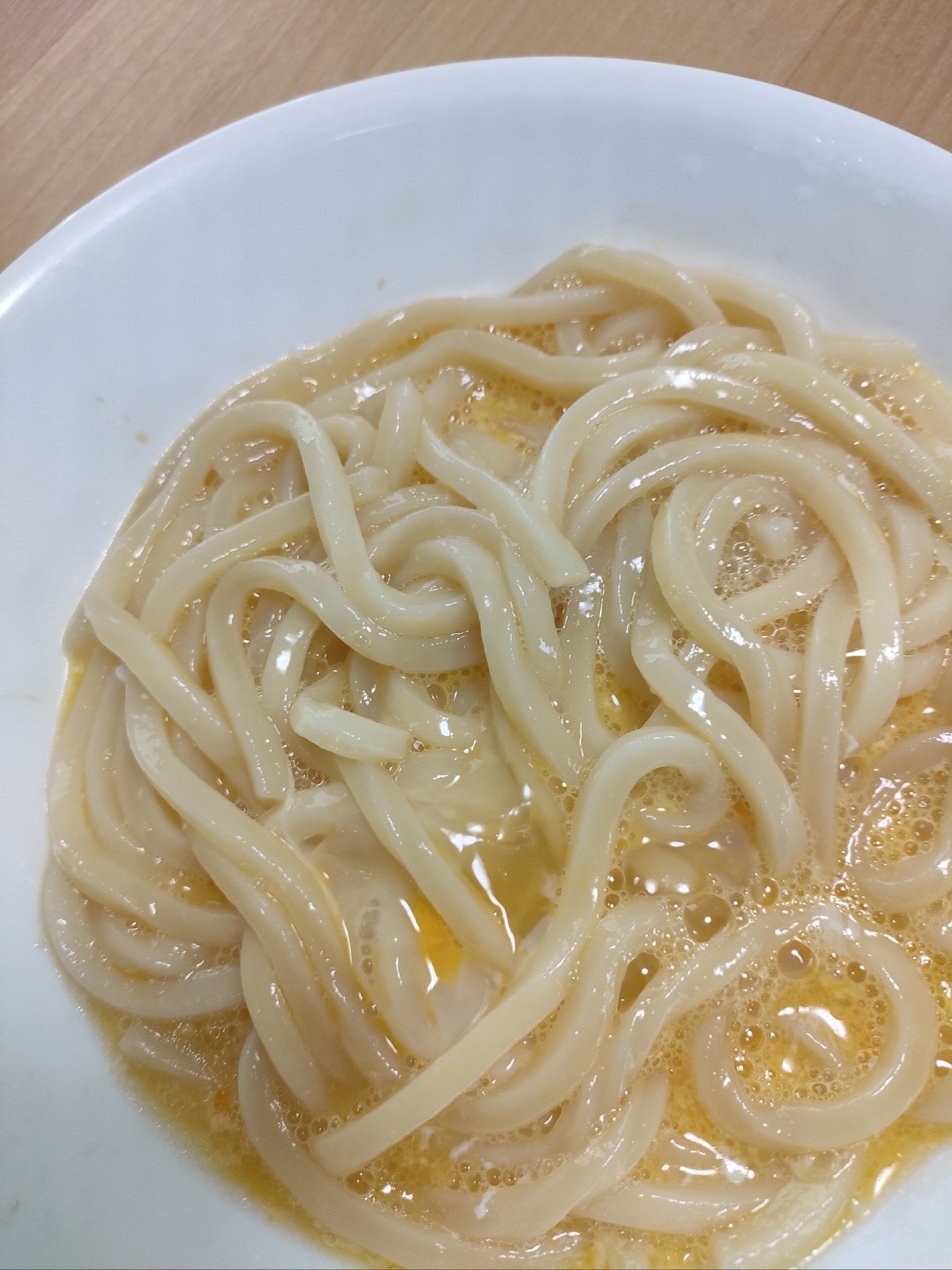 レンジで簡単★卵うどん