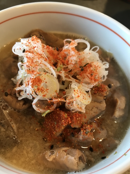 こんにちは。
炊飯器で作ると、長時間煮込んだ味になりますね。
モツが柔らかくて、とても美味しかったです。
お酒が進む味でした。
ご馳走様でした。