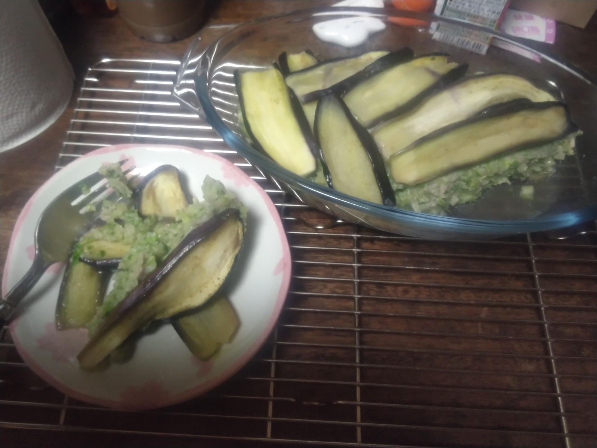 焼かない包まないなすの餃子