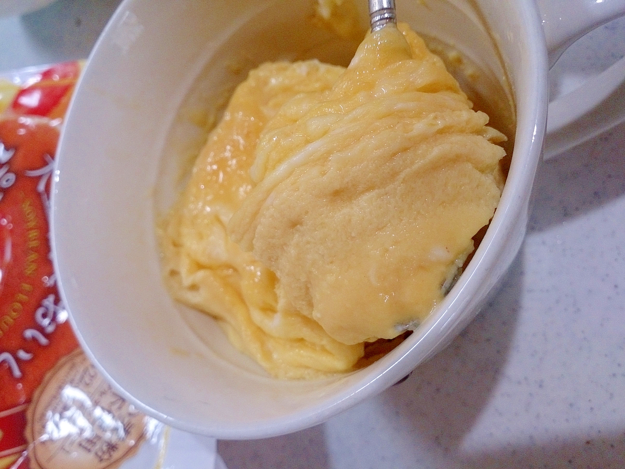 大豆粉いりの生地と卵でふわとろレンジ蒸しパン レシピ 作り方 By Hideok888 楽天レシピ