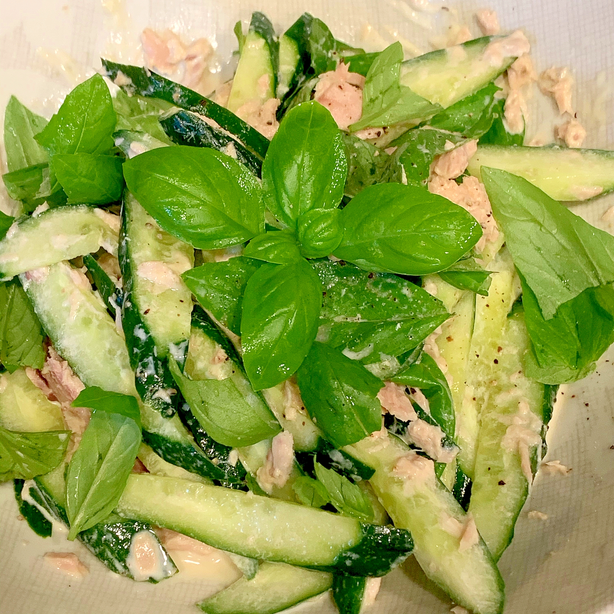 バジルとキュウリとツナのサラダ レシピ 作り方 By Banbe 楽天レシピ バジルとキュウリとツナのサラダ レシピ 作り方 By Banbe 楽天レシピ