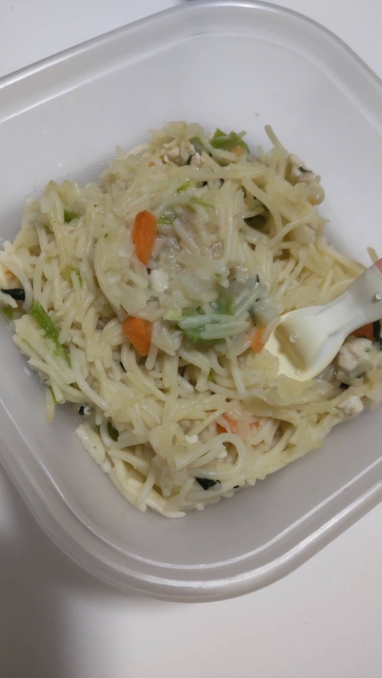 大人も子どもの離乳食にもなる野菜たっぷり和風パスタ