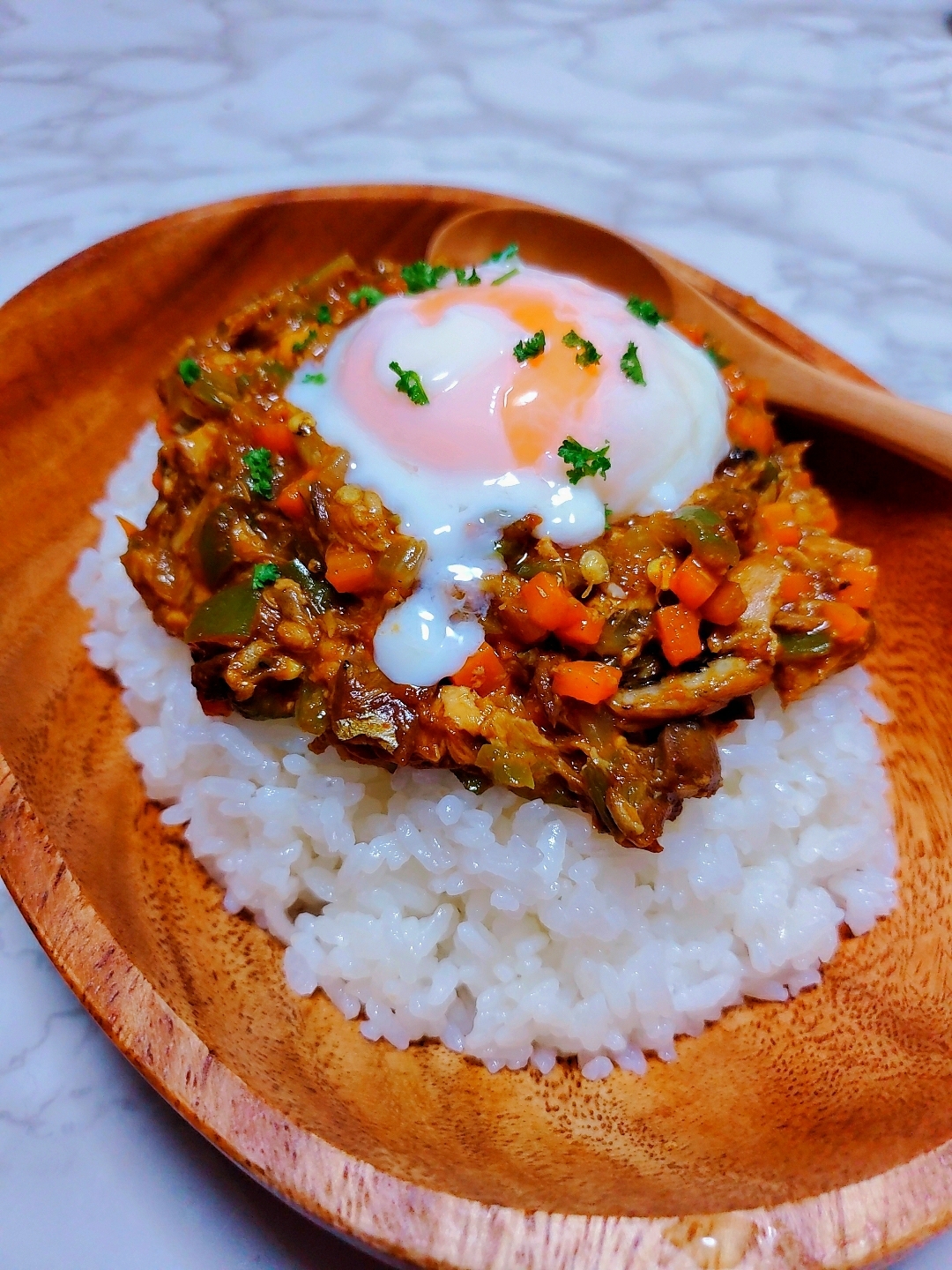 鯖缶キーマカレー