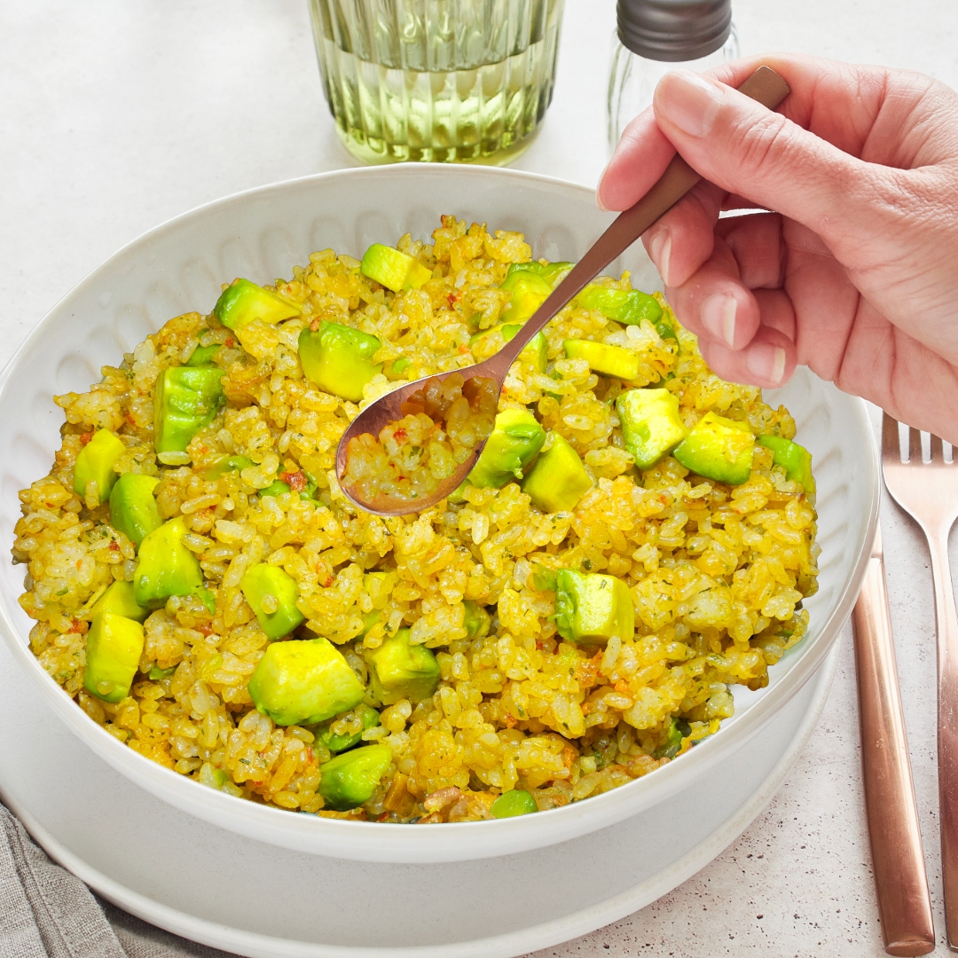 グリコ強い子\( ^ω^ )/アボカドチキンライス