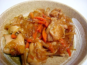 鶏肉と春雨の照り煮