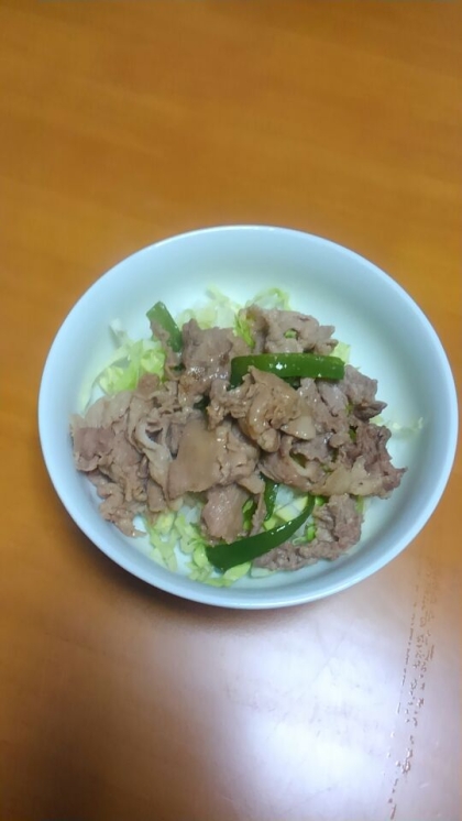 豚こまで作ってみましたぁ～♪♪コレなら、ご飯大盛りイケるぅ～（＾＾♪　ご馳走様でしたぁ～