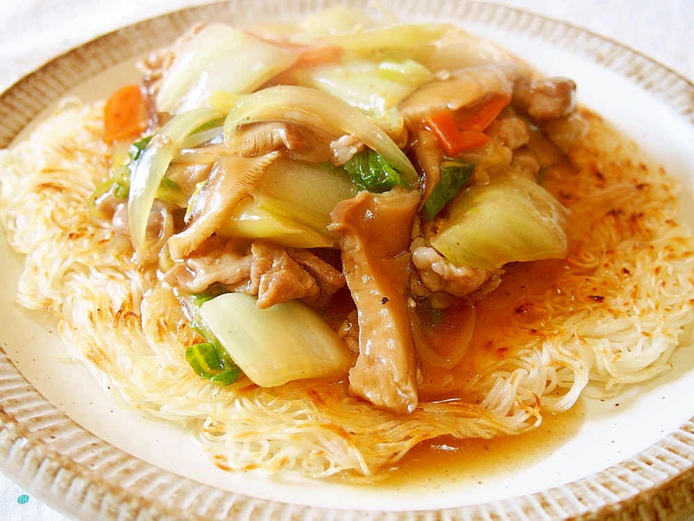 パリパリ そうめんあんかけ レシピ 作り方 By 京たまご86 楽天レシピ