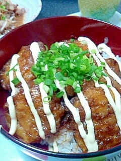 ずぼら丼♪ナゲットてりやき丼♪