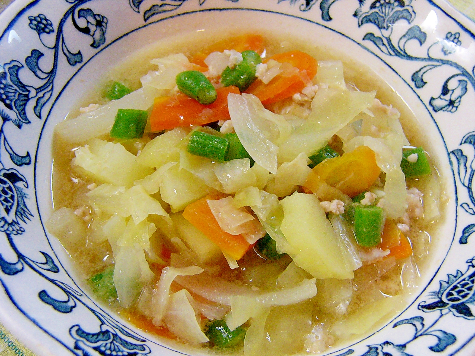 野菜たっぷり　食べるスープ