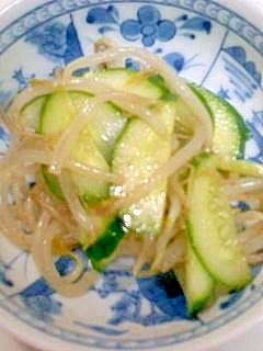 きゅうりともやしのわさび和え