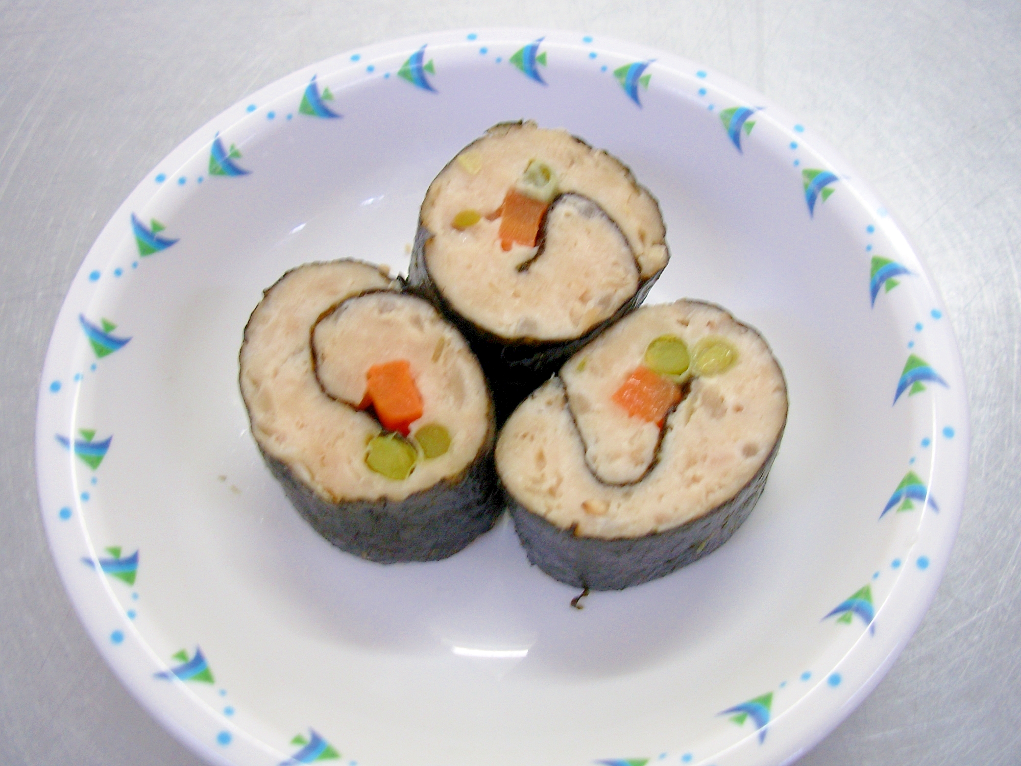 鶏ひき肉のヘルシー海苔巻き