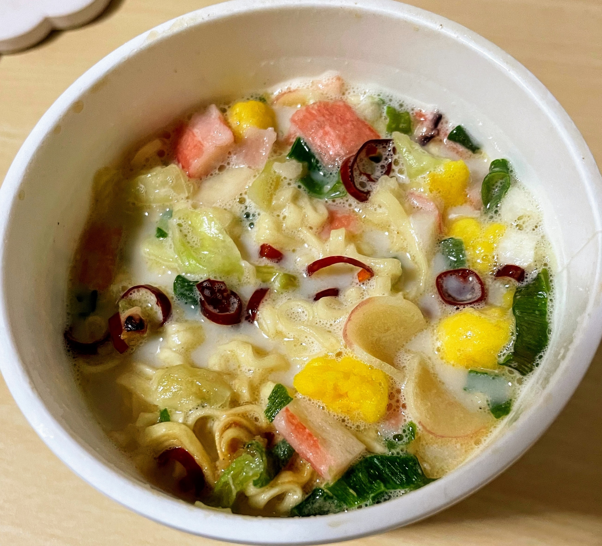 簡単アレンジ!シーフードヌードルクラムチャウダー風