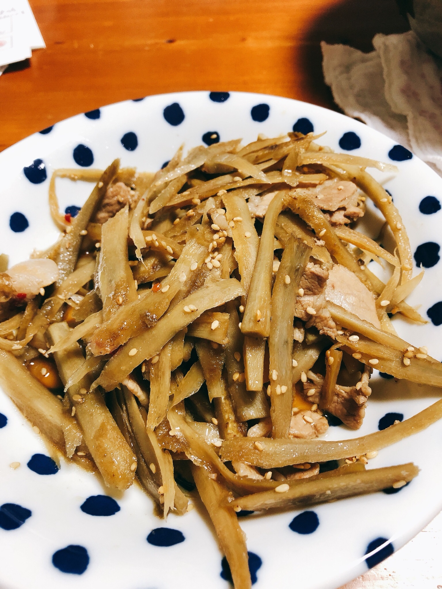 お肉たっぷり金平ゴボウ