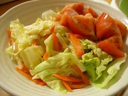 トマトとキャベツの温野菜サラダ