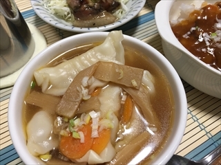 ラーメンスープで★餃子スープ