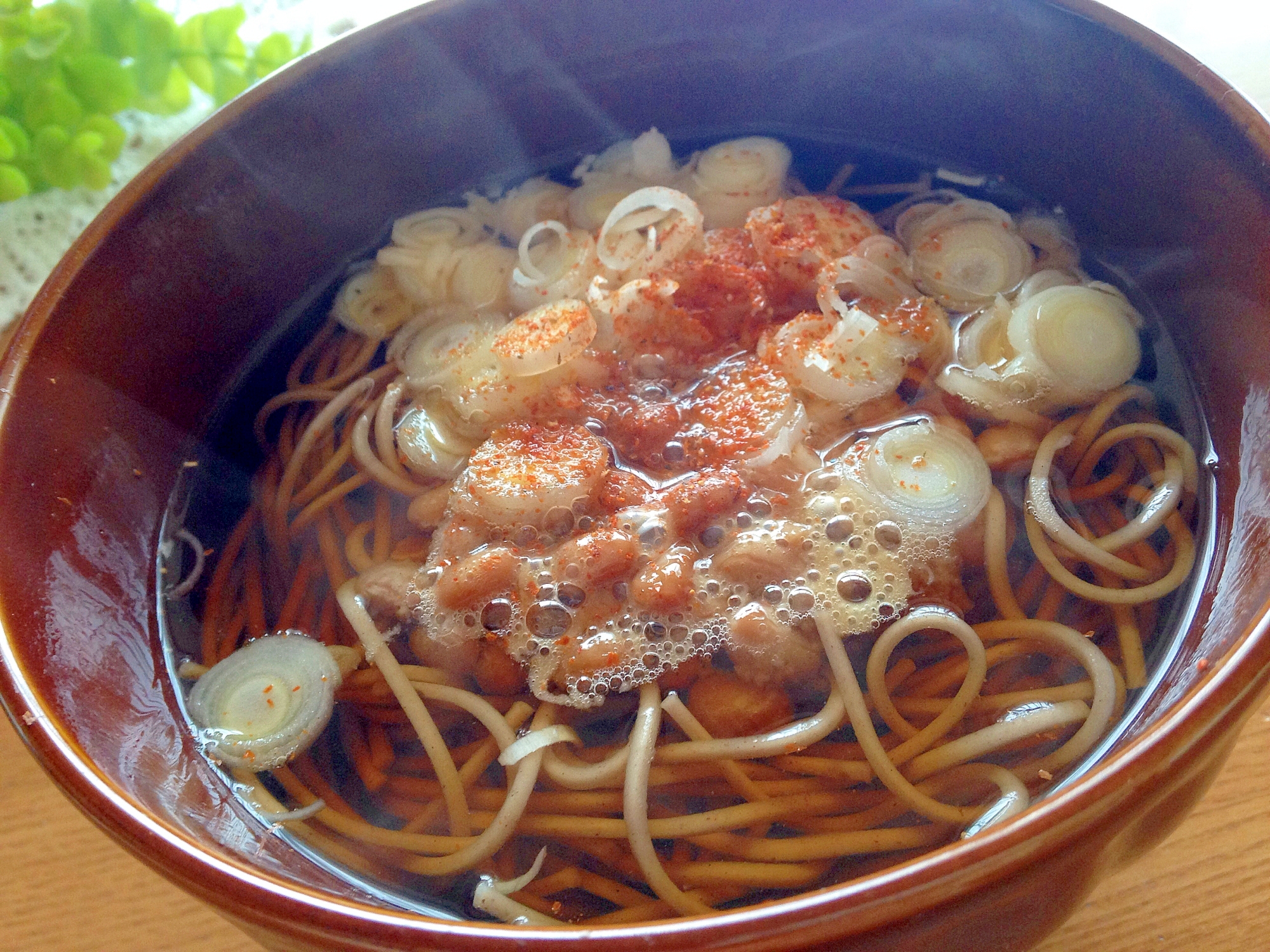 白だしで簡単納豆蕎麦