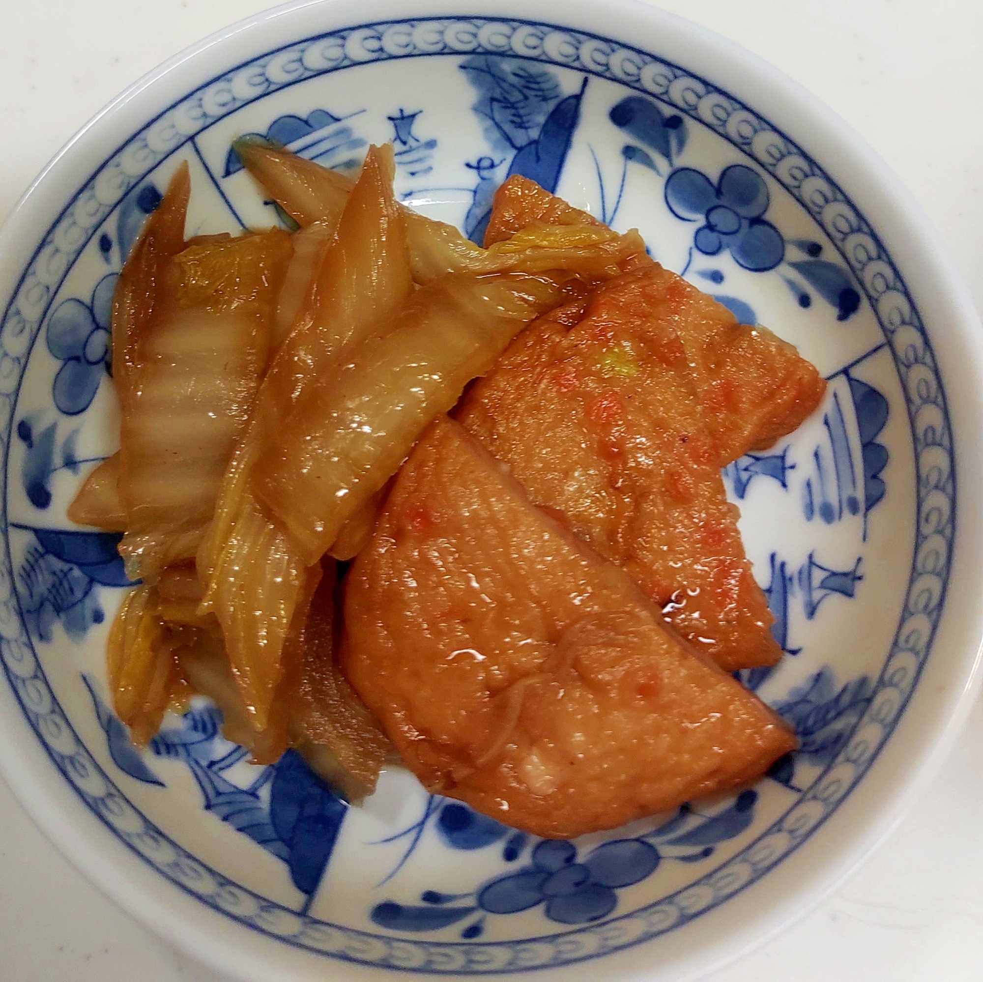 野菜天と白菜の煮もの