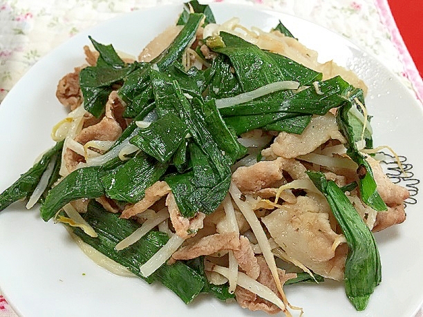 九条ねぎと豚肉の炒め物