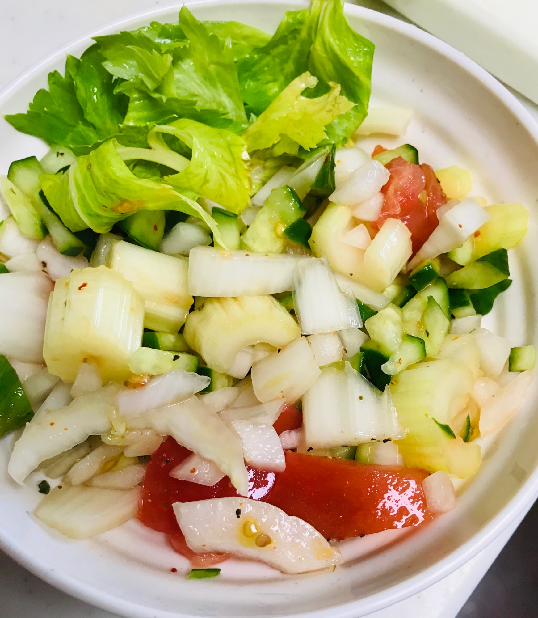玉ねぎとビネガー香る♫バル風粗みじん切りサラダ