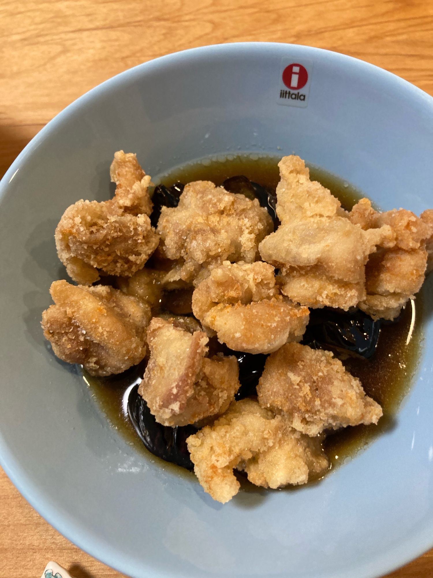 茄子と鶏モモ肉の揚げ浸し