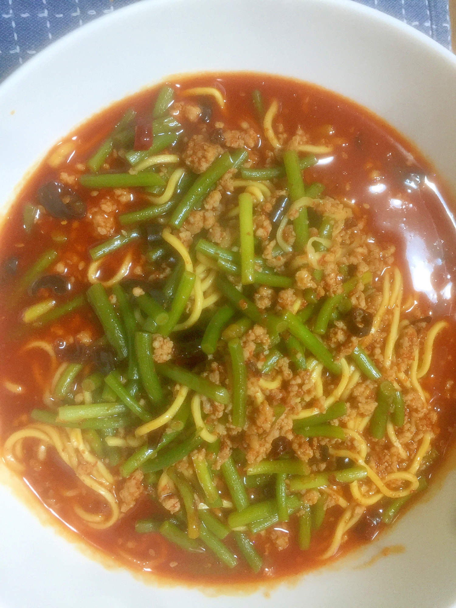 ニンニクの芽の坦々麺