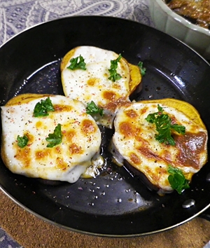 サツマイモの醤油チーズ焼き