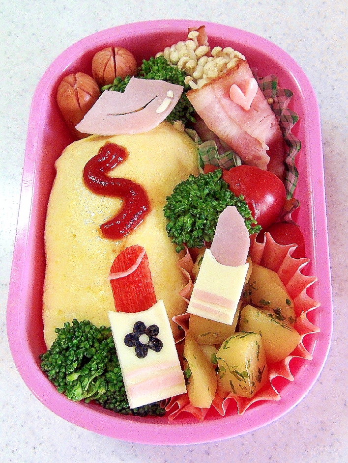 幼稚園弁当 キャラ弁 オムライス ルージュ弁当 レシピ 作り方 By Ma Kun0902 楽天レシピ