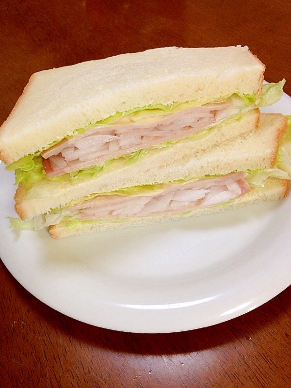 新玉ねぎとハムのサンドイッチ レシピ 作り方 By Tukuyo93 楽天レシピ