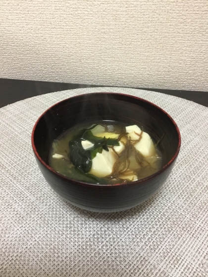 【独居自炊】豆腐×ふのり＝冬の味噌汁