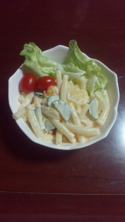 こんばんは＾＾夜ご飯余っていたフルーツも一緒に入れて作りました♪酢入りは初でしたが健康にもいいしさっぱりして美味しいですね♪
ご馳走様でした～