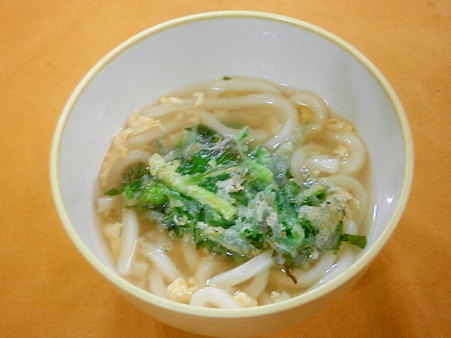 天ぷら卵とじうどん