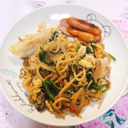 カリフラワー焼きうどん