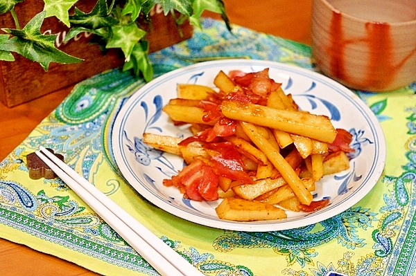 子供にも人気 じゃが芋とベーコンのバター醤油炒め レシピ 作り方 By プッチン5903 楽天レシピ